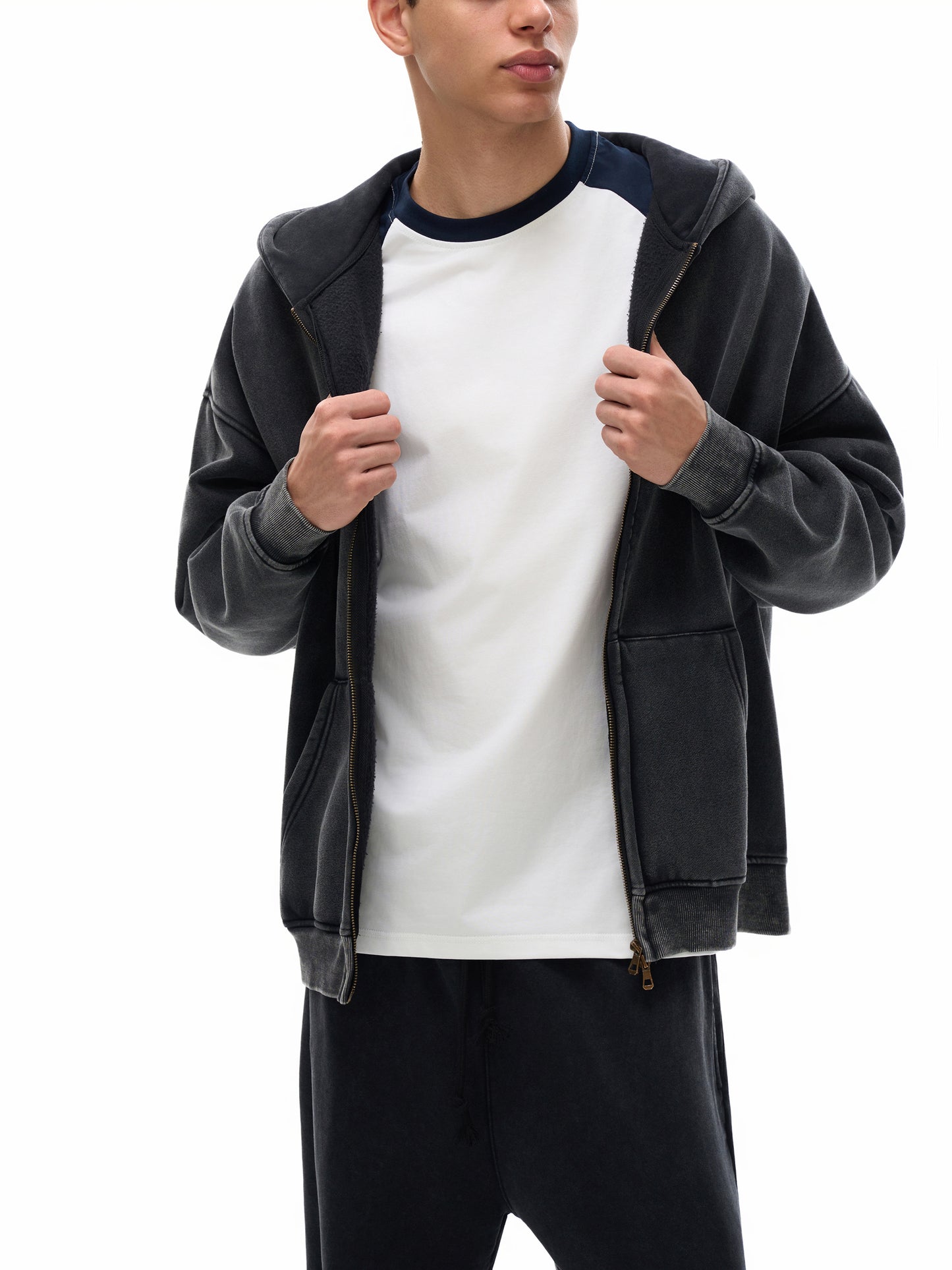 AZTRIX Fleece Washed Hoodie